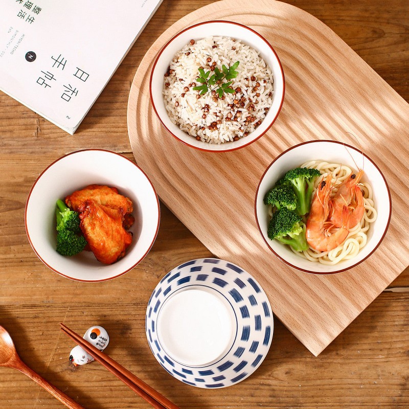 Artisan Elegance: Japanese Style Ceramic Dinnerware Hat Shape Rice Bowl - 5'' Artisan Elegance: Japanese Style Ceramic Dinnerware Hat Shape Rice Bowl - 5''
