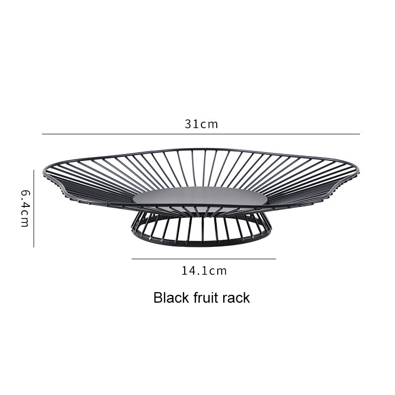 Nordic Dessert Display Stand: Creative Iron Rack with Cake Plate and Fruit Basket Nordic Dessert Display Stand: Creative Iron Rack with Cake Plate and Fruit Basket