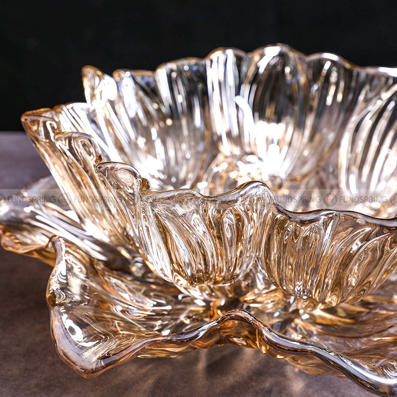 Crystal Clear Elegance: Minimalist Glass Fruit Pot and Bowl Set Crystal Clear Elegance: Minimalist Glass Fruit Pot and Bowl Set