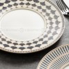 Nordic White-grey-gold Dinner Plate Weiss Series Ceramic Electroplating Shallow Plate Nordic White-grey-gold Dinner Plate Weiss Series Ceramic Electroplating Shallow Plate