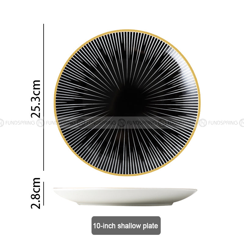 Nordic Minimalist Charm: Modern Round Ceramic Plate Set of 2 (8" and 10") Nordic Minimalist Charm: Modern Round Ceramic Plate Set of 2 (8" and 10")