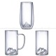 Heat Resistant Transparent Glass Coffee Cup Snow Mountain Bottom Mug