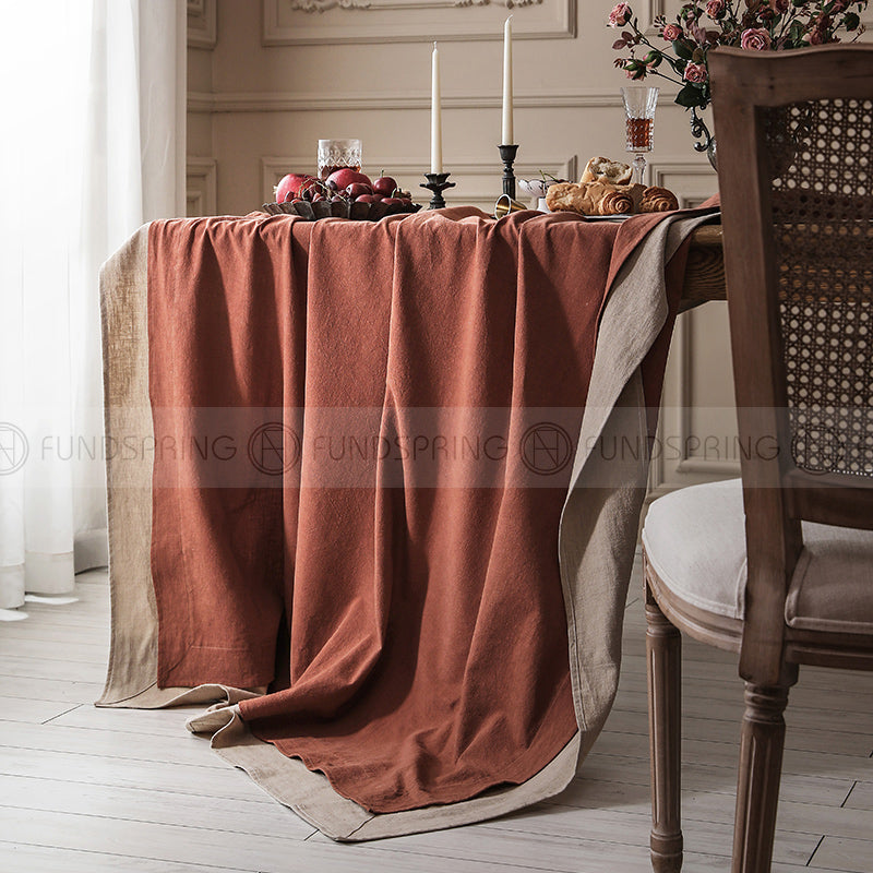 Combe Tablecloth Pastoral Solid Color Cotton Linen Table Clothes Combe Tablecloth Pastoral Solid Color Cotton Linen Table Clothes