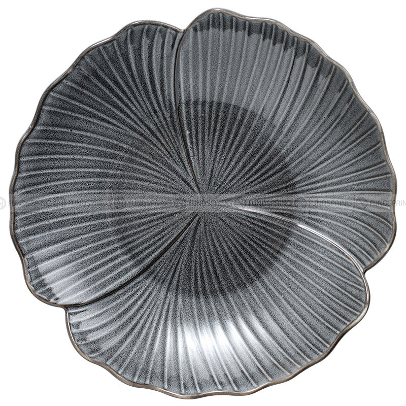 Lotus Leaf Ceramic Tableware Lace Bowl 10 Inches Flower Bowl Lotus Leaf Ceramic Tableware Lace Bowl 10 Inches Flower Bowl