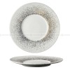 Designer Dinnerware Collection Weiss Series Ceramic White/Sliver Plate Designer Dinnerware Collection Weiss Series Ceramic White/Sliver Plate