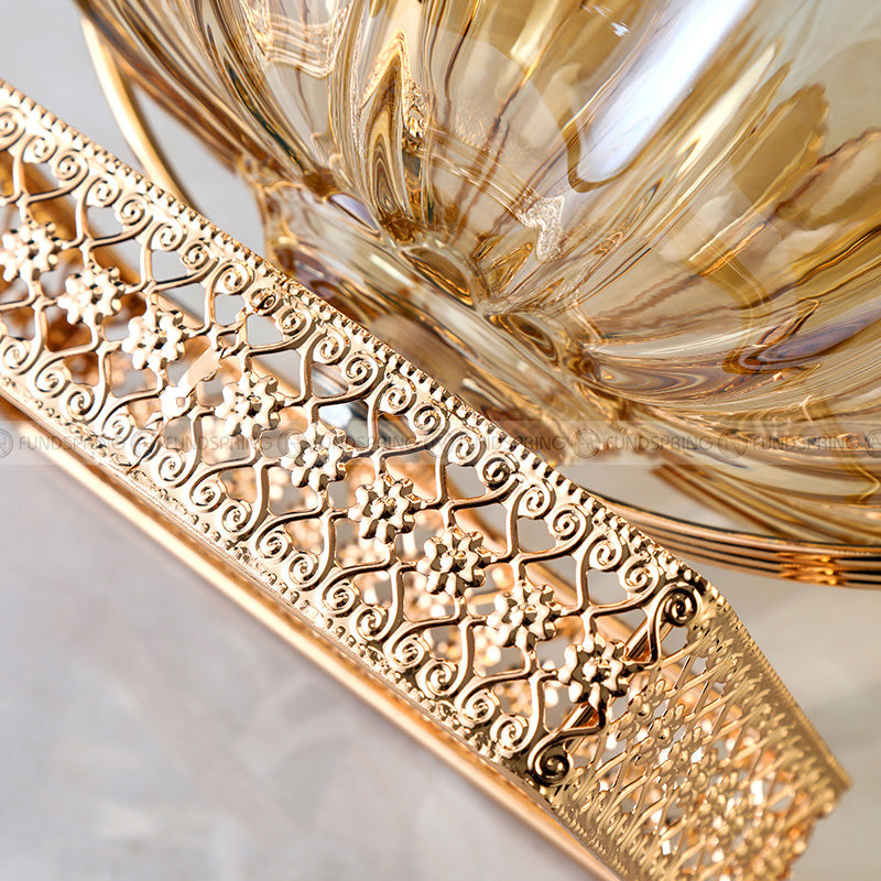 Nordic Elegance: Glass Fruit Bowl, Snack, and Dried Fruit Plate Decor Nordic Elegance: Glass Fruit Bowl, Snack, and Dried Fruit Plate Decor