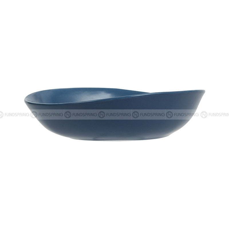Japanese Ceramic Tableware Irregular Matte Ramen Bowl Deep Salad Plate Japanese Ceramic Tableware Irregular Matte Ramen Bowl Deep Salad Plate