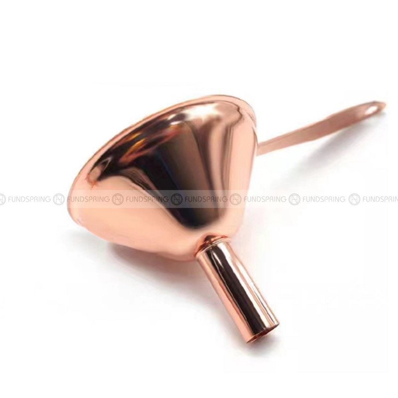 Rose Gold Stainless Steel Oil Leakage With Handle Cone Funnel Set of 3 Rose Gold Stainless Steel Oil Leakage With Handle Cone Funnel Set of 3