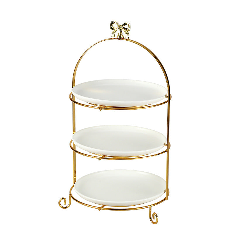 Elegant Ceramic Afternoon Tea Snack Tray: Sophisticated Dessert Table Display Rack Elegant Ceramic Afternoon Tea Snack Tray: Sophisticated Dessert Table Display Rack