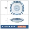 Japanese Blue and White Ceramic Square Dinner Plates 9" Set of 4 Japanese Blue and White Ceramic Square Dinner Plates 9" Set of 4