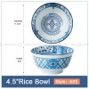 Blue and White Under Glazed Ceramic Bowl Japan Style 4.5" Set of 4 Blue and White Under Glazed Ceramic Bowl Japan Style 4.5" Set of 4