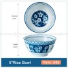 Blue and White Ceramic Bowl Under Glazed Bowl Japan Style 5" Set of 4 Blue and White Ceramic Bowl Under Glazed Bowl Japan Style 5" Set of 4