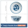 Blue and White Ceramic Bowl Under Glazed Japan Style 6" Bowl Set of 4 Blue and White Ceramic Bowl Under Glazed Japan Style 6" Bowl Set of 4