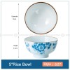 Blue and White Ceramic Bowl Under Glazed Bowl Japan Style 5" Set of 4 Blue and White Ceramic Bowl Under Glazed Bowl Japan Style 5" Set of 4