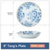 Japanese Blue and White Under-glazed Ceramic Deep Plates 8" Set of 4