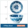 Blue and White Ceramic Bowl Under Glazed Bowl Japan Style 5" Set of 4 Blue and White Ceramic Bowl Under Glazed Bowl Japan Style 5" Set of 4