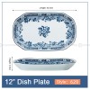 Japanese Blue and White Under-glazed Ceramic Oval Platter 12" Set of 2 Japanese Blue and White Under-glazed Ceramic Oval Platter 12" Set of 2