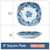 Japanese Blue and White Ceramic Square Dinner Plates 9" Set of 4 Japanese Blue and White Ceramic Square Dinner Plates 9" Set of 4