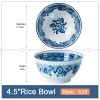 Blue and White Under Glazed Ceramic Bowl Japan Style 4.5" Set of 4 Blue and White Under Glazed Ceramic Bowl Japan Style 4.5" Set of 4