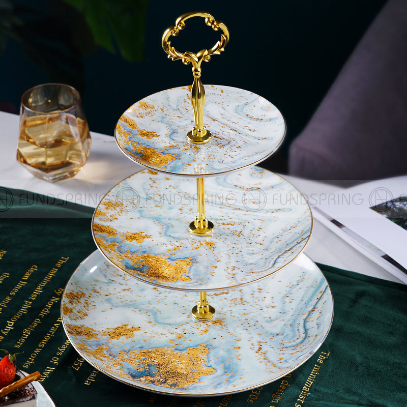 Bone China Multi-layer Dessert Plate Stand Rack Fruit Plate Bone China Multi-layer Dessert Plate Stand Rack Fruit Plate