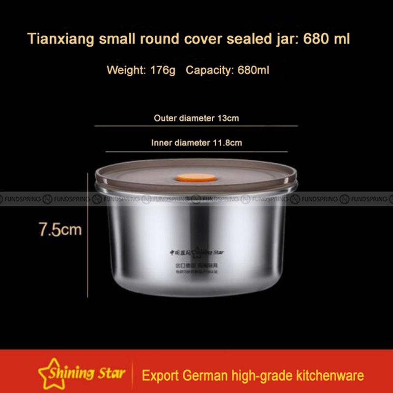 304 Stainless Steel Sealed Jar Grain Storage Jar Fresh-keeping Box 304 Stainless Steel Sealed Jar Grain Storage Jar Fresh-keeping Box