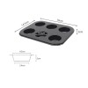 6 Cups Mini Muffin Cake Mold Baking Pan Non-Stick Baking Mold 6 Cups Mini Muffin Cake Mold Baking Pan Non-Stick Baking Mold