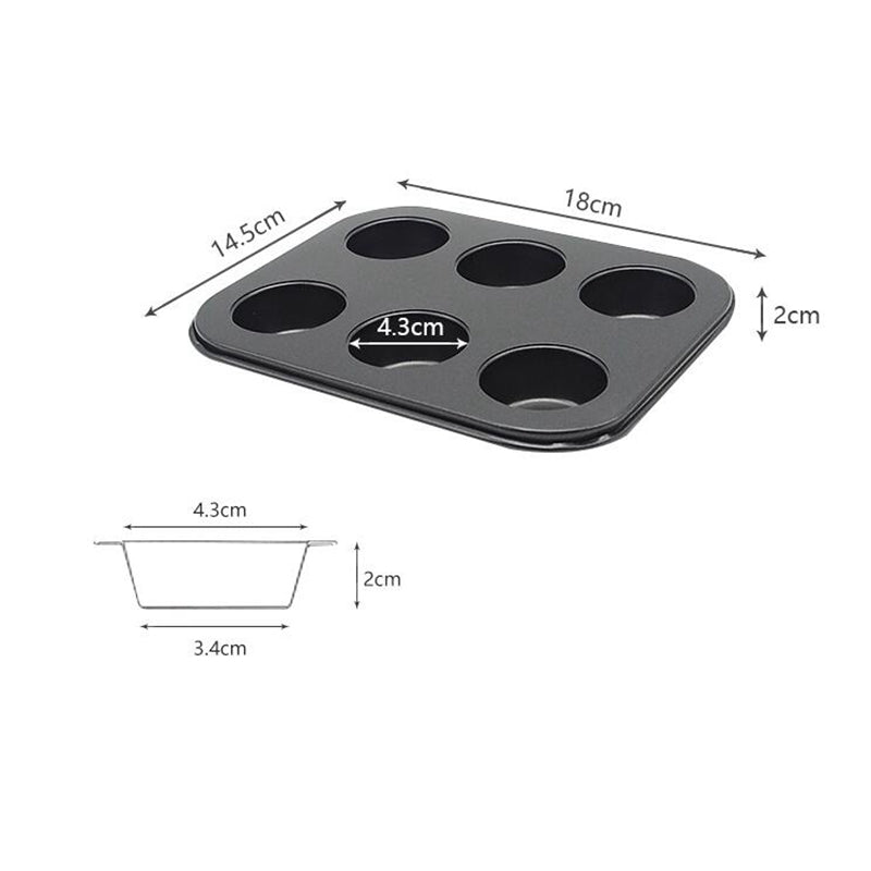 6 Cups Mini Muffin Cake Mold Baking Pan Non-Stick Baking Mold 6 Cups Mini Muffin Cake Mold Baking Pan Non-Stick Baking Mold