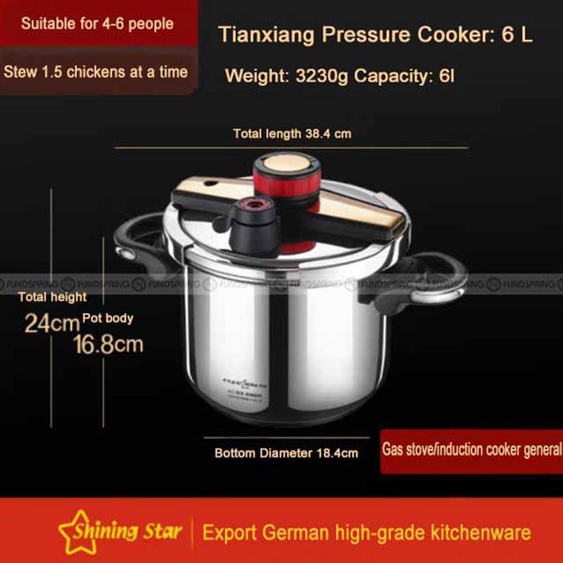 304 Stainless Steel Pressure Cooker Cooking Pot Pressure Cooker 304 Stainless Steel Pressure Cooker Cooking Pot Pressure Cooker