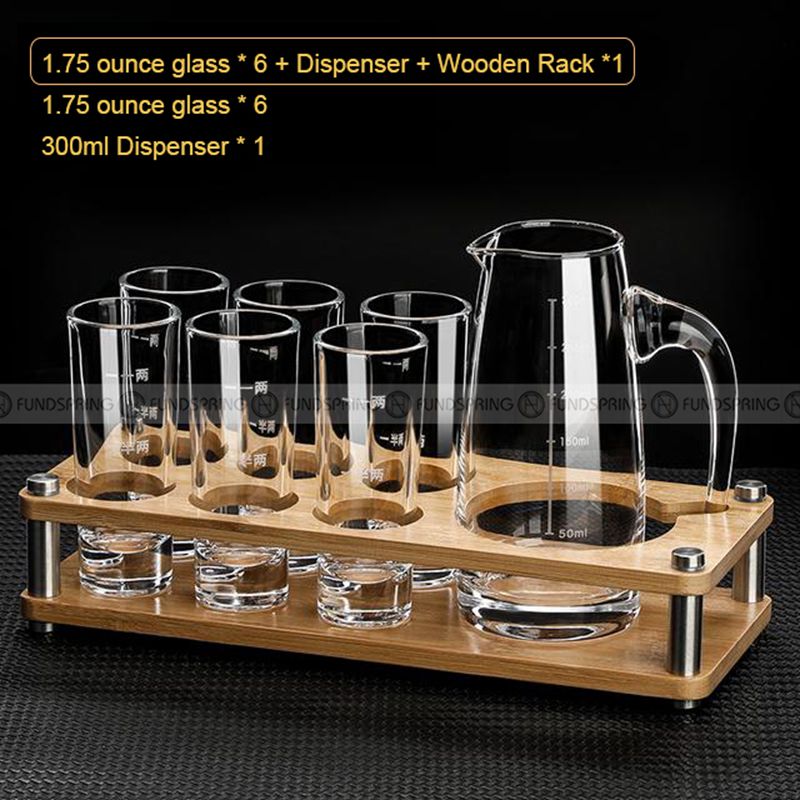 Crystal Liquor Spirit Glass Set with Scale Chinese Baijiu Glass Set Crystal Liquor Spirit Glass Set with Scale Chinese Baijiu Glass Set