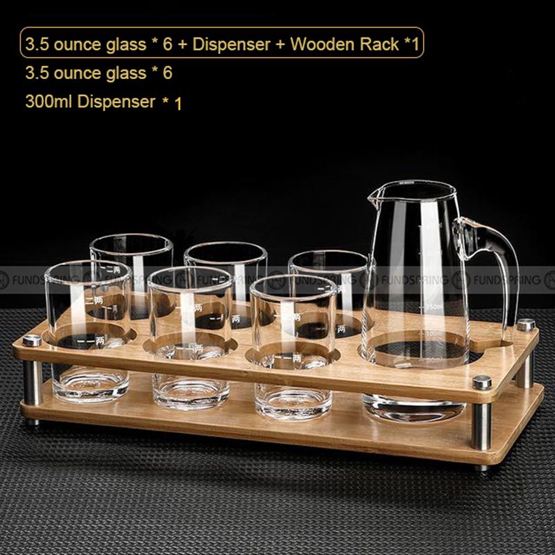 Crystal Liquor Spirit Glass Set with Scale Chinese Baijiu Glass Set Crystal Liquor Spirit Glass Set with Scale Chinese Baijiu Glass Set