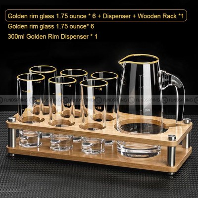 Crystal Liquor Spirit Glass Set with Scale Chinese Baijiu Glass Set Crystal Liquor Spirit Glass Set with Scale Chinese Baijiu Glass Set