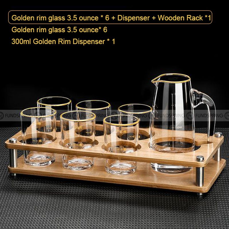 Crystal Liquor Spirit Glass Set with Scale Chinese Baijiu Glass Set Crystal Liquor Spirit Glass Set with Scale Chinese Baijiu Glass Set