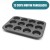 12 Cups Baking Pan-Black  + $7.00 