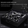 High-end 24K Gold Foil Red Wine Glass Set, Household Crystal Goblet, Large Decanter, Cup Holder, Leather Suitcase Set High-end 24K Gold Foil Red Wine Glass Set, Household Crystal Goblet, Large Decanter, Cup Holder, Leather Suitcase Set