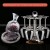 Burgundy Wine Goblet *6 + Cup Holder +Diamonds Rotating Decanter  + $275.20 