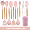 Sophisticated Silicone Kitchenware Set with Wooden Handles for Culinary Excellence Sophisticated Silicone Kitchenware Set with Wooden Handles for Culinary Excellence