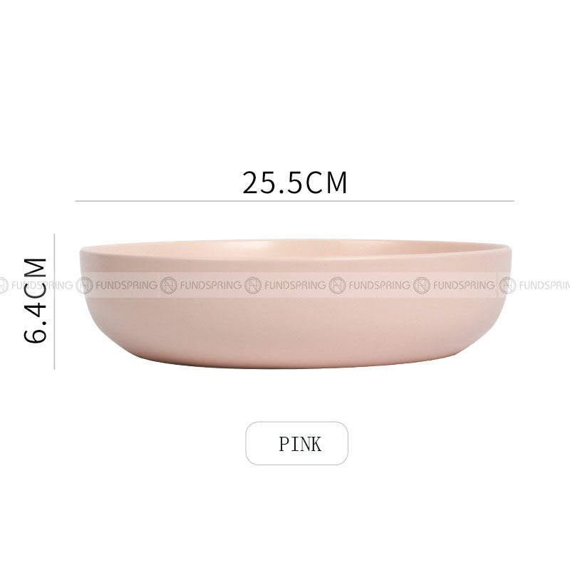 Creative Tableware Ceramic Round Bowl Big Soup Bowl Colors Deep Plate 10" Creative Tableware Ceramic Round Bowl Big Soup Bowl Colors Deep Plate 10"