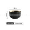 Simplicity Ceramic Tableware Black White With Gold Rim Plates Bowls Simplicity Ceramic Tableware Black White With Gold Rim Plates Bowls