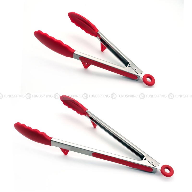 Food Clips Stainless Steel Bread Food Tongs Outdoor BBQ Tools with Pad Food Clips Stainless Steel Bread Food Tongs Outdoor BBQ Tools with Pad