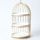 Ceramic Cake and Dessert Table Stand in the Form of a Birdcage Display Shelf for Afternoon Tea
