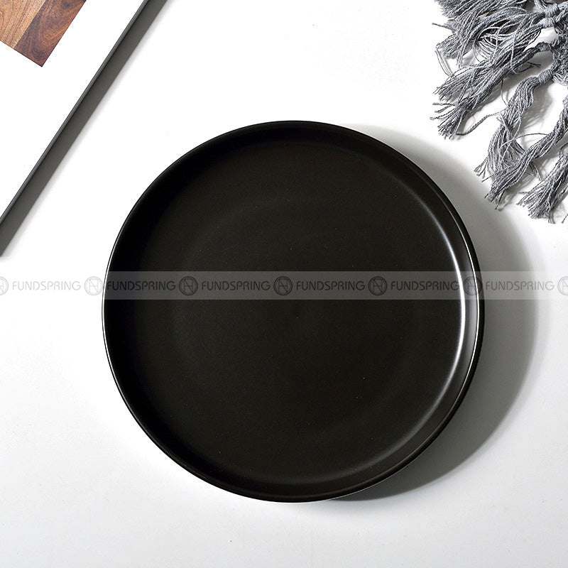 Nordic Elegance Matte Finish Ceramic Dinner Plate Duo (8" and 10") Nordic Elegance Matte Finish Ceramic Dinner Plate Duo (8" and 10")
