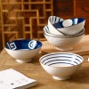 Artistry in Bowls: Japanese Style Underglaze Ceramic Dinner Bowls Set of 4 Artistry in Bowls: Japanese Style Underglaze Ceramic Dinner Bowls Set of 4