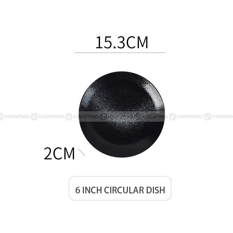 Japanese Ceramic Plate Gradient Glaze Dinnerware 6/8/10 Inches Shallow Plate Japanese Ceramic Plate Gradient Glaze Dinnerware 6/8/10 Inches Shallow Plate