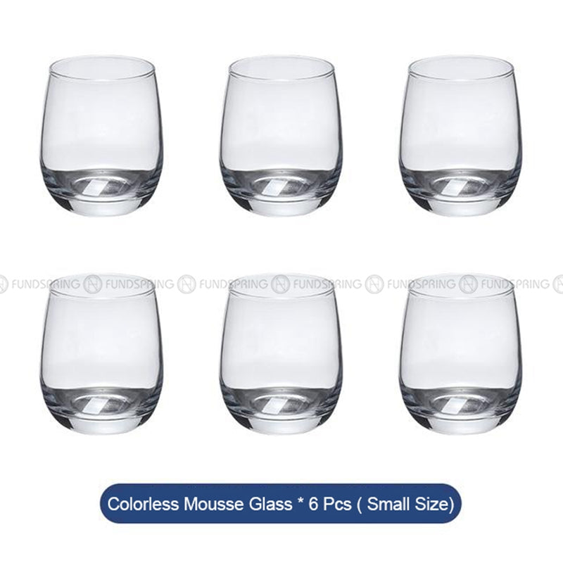 Lead Free Glass Tumblers Set of 6 Water Glass Beer Milk Juice Cups Lead Free Glass Tumblers Set of 6 Water Glass Beer Milk Juice Cups
