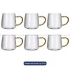 Sculpted Elegance: Hammered Borosilicate Glass Water Set with Pitcher and Cups Sculpted Elegance: Hammered Borosilicate Glass Water Set with Pitcher and Cups