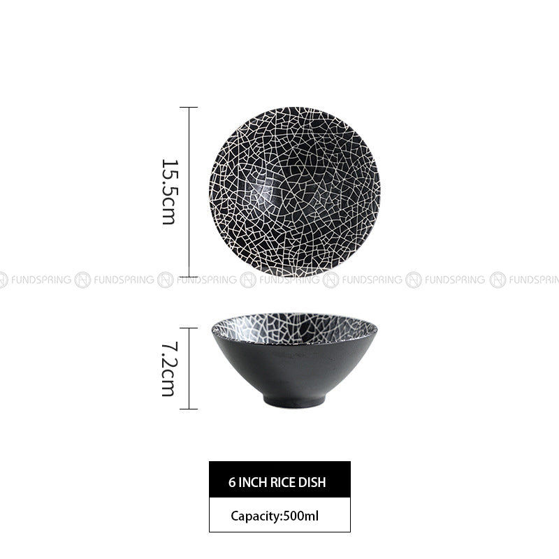 Ice Crack Texture Ceramic Dinnerware Minimalism Dinner Bowl Plate Ice Crack Texture Ceramic Dinnerware Minimalism Dinner Bowl Plate
