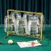 Nordic Elegance Glass Mugs: Vertical Stripes Tea & Coffee Cups with Handle Nordic Elegance Glass Mugs: Vertical Stripes Tea & Coffee Cups with Handle