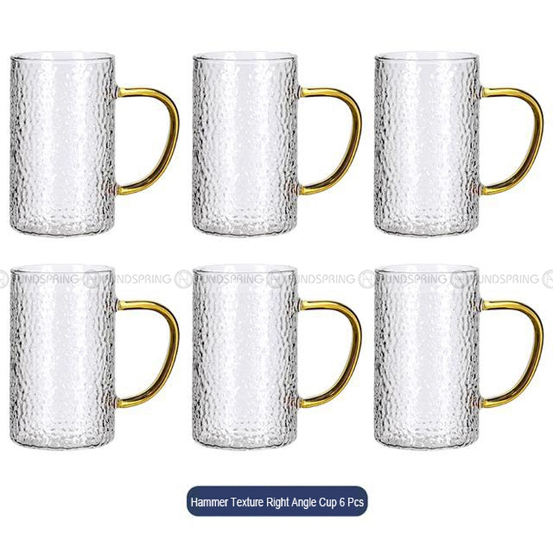 Sculpted Elegance: Hammered Borosilicate Glass Water Set with Pitcher and Cups Sculpted Elegance: Hammered Borosilicate Glass Water Set with Pitcher and Cups