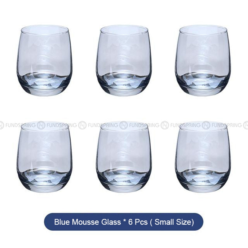Lead Free Glass Tumblers Set of 6 Water Glass Beer Milk Juice Cups Lead Free Glass Tumblers Set of 6 Water Glass Beer Milk Juice Cups