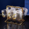 Sculpted Elegance: Hammered Borosilicate Glass Water Set with Pitcher and Cups Sculpted Elegance: Hammered Borosilicate Glass Water Set with Pitcher and Cups